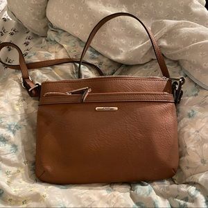 Chaps Faux Leather Cross-Body Bag